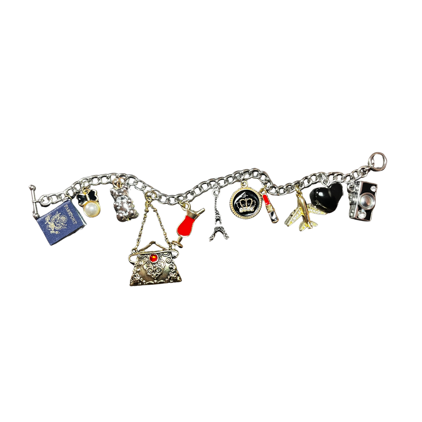 "Catch Flights Not Feelings" Charm Bracelet