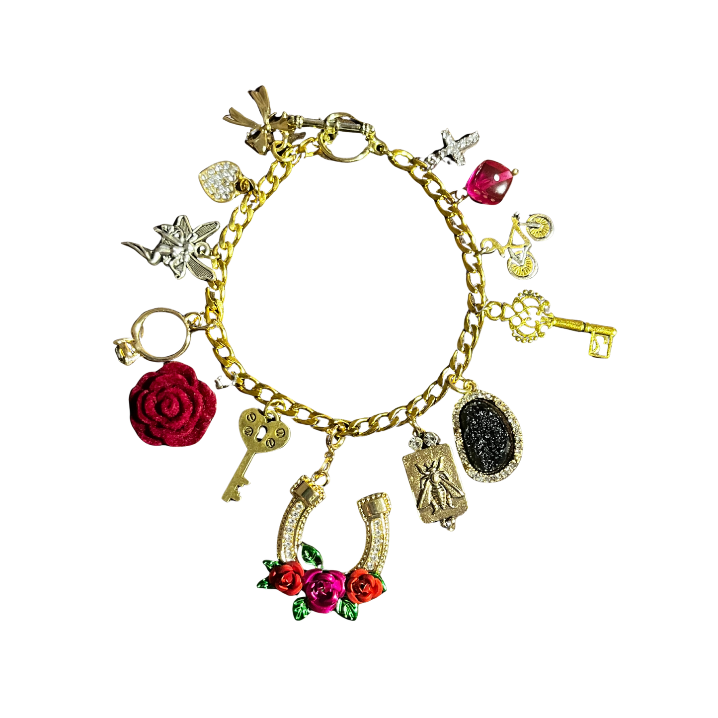 "Dark Goddess" Charm Bracelet